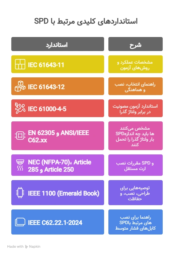 SPD استانداردهای کلیدی مرتبط با